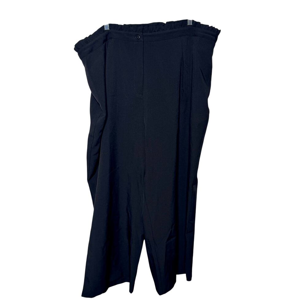 City Chic Black Frilled Waist Pants Size 20‎ L High Rise Wide Leg NWT $85